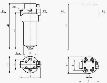 ZU-H、QU-H系列壓力管路過濾器管路連接